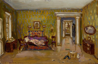 Intérieur pour la pièce de théâtre de Nikolai Gogol, Le Mariage, 1944 - Constantin Alexandrovich Westchiloff